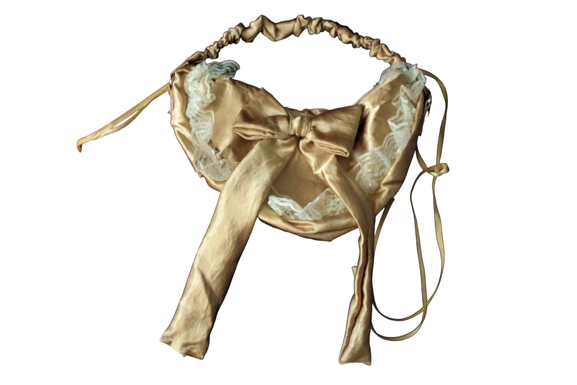 Gold Moon Lace Bow Bag