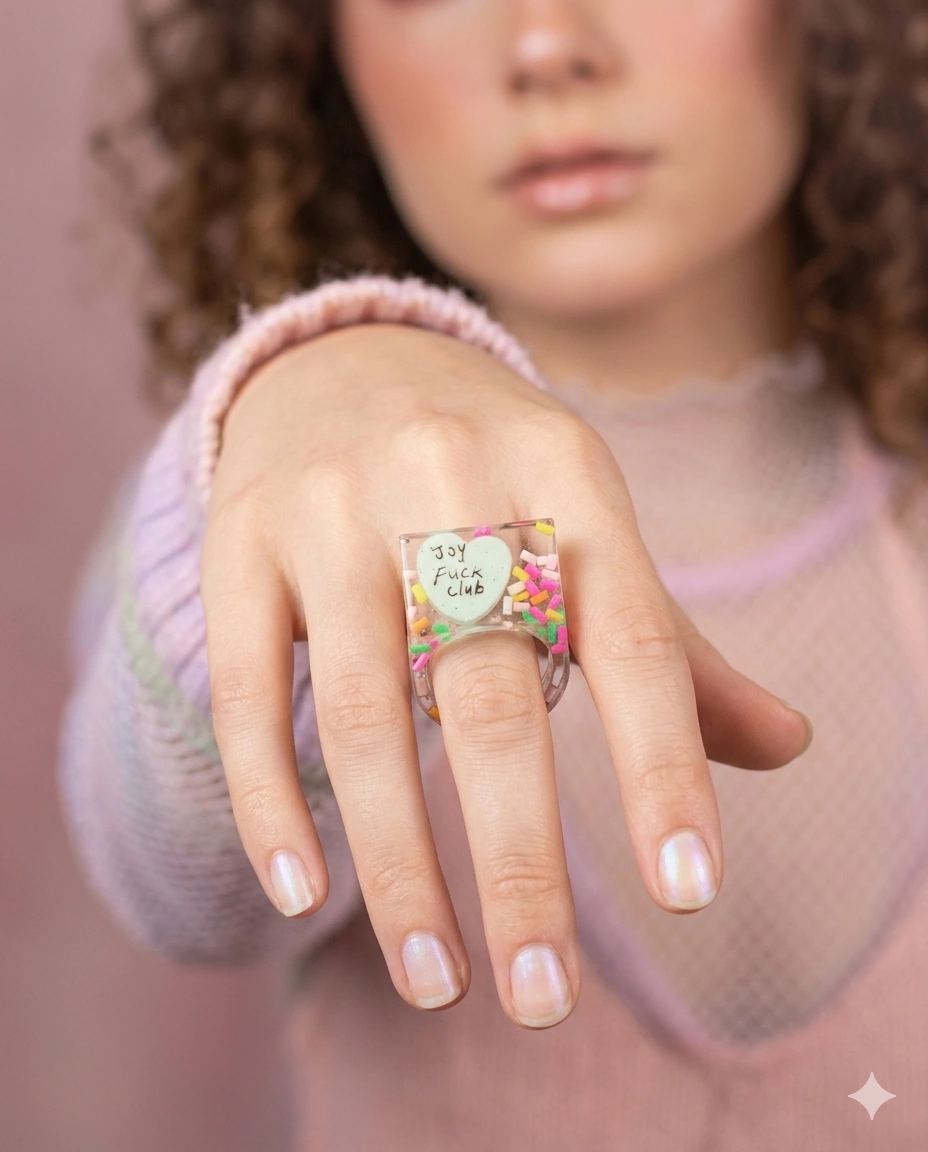 Dot Cake Joy F* Club Bubble Ring