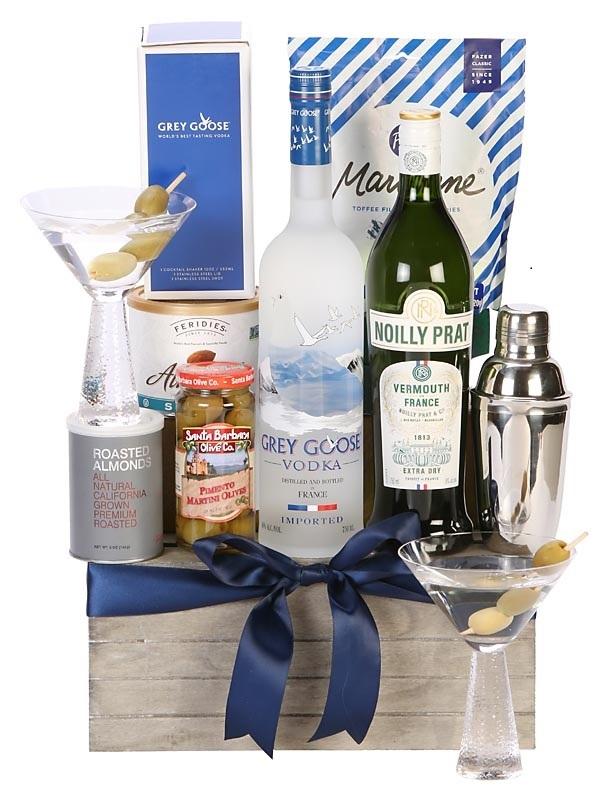 A GREY GOOSE MARTINI BASKET
